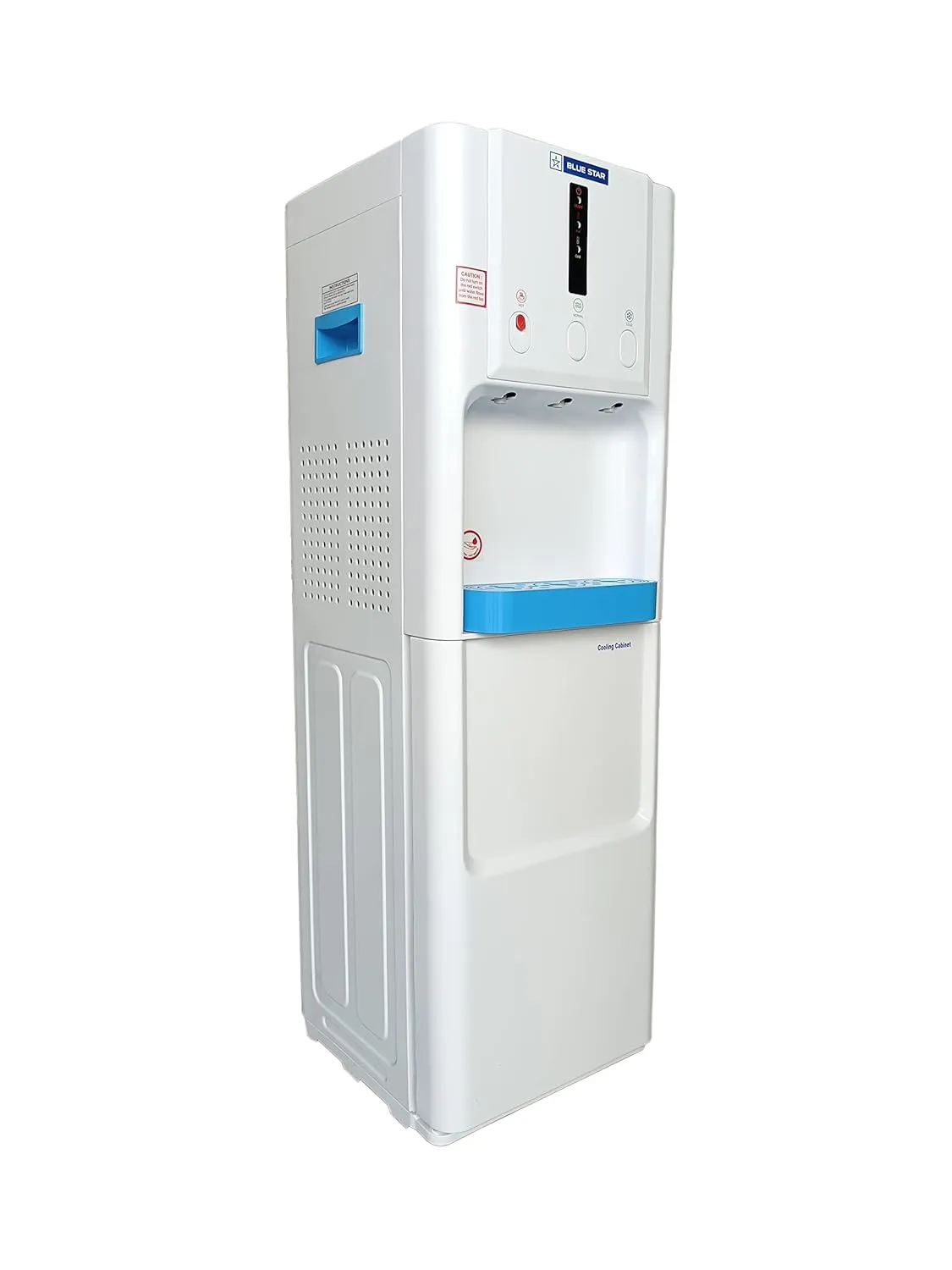 Blue Star BWD3FMRUA  Bottled Water Dispenser 3 Tap (Hot, Cold, Normal) | 5 Liter/Hour Water Capacity, Carbon Block, White