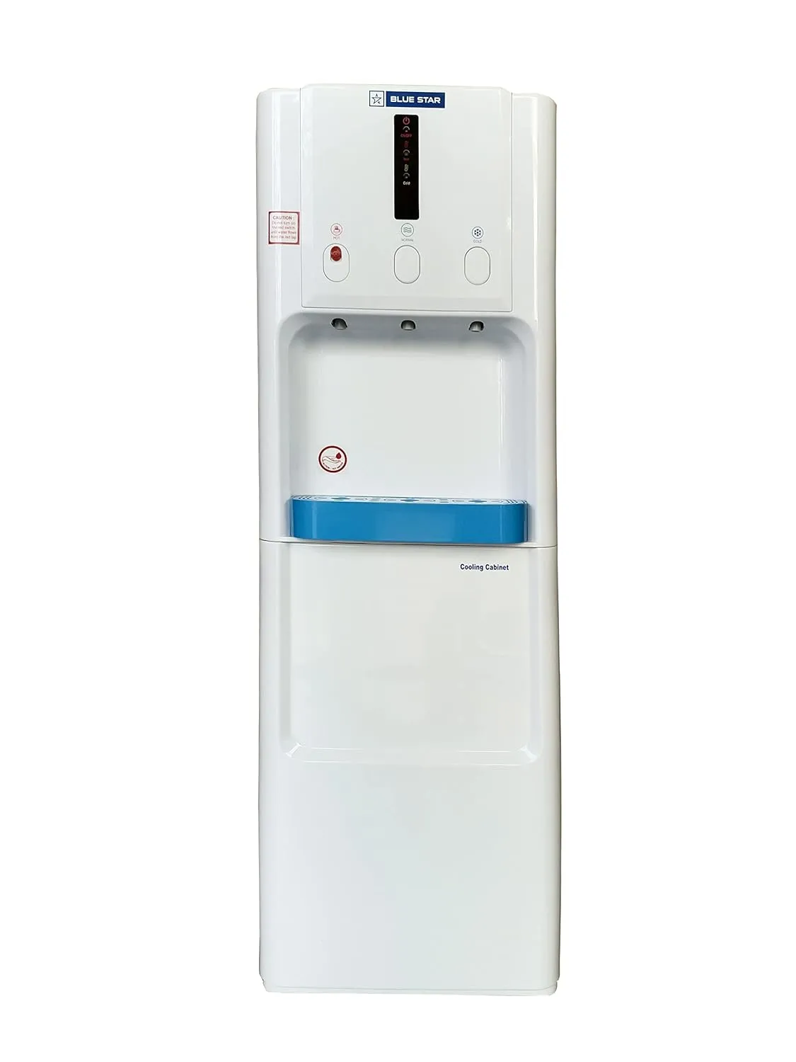 Blue Star BWD3FMRUA  Bottled Water Dispenser 3 Tap (Hot, Cold, Normal) | 5 Liter/Hour Water Capacity, Carbon Block, White